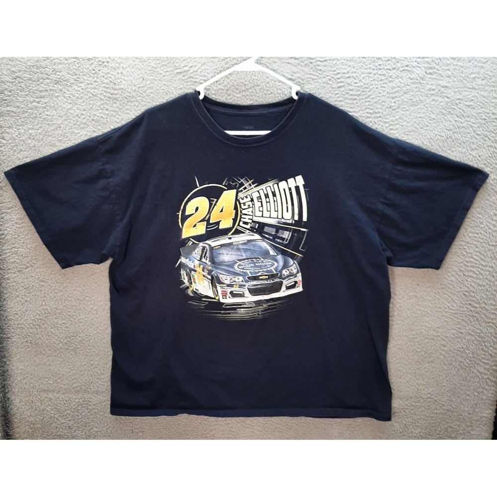 Nascar Shirt Adult 2XL XXL Blue Chase Elliot #24 Hendrick Motorsports Racing Y2K